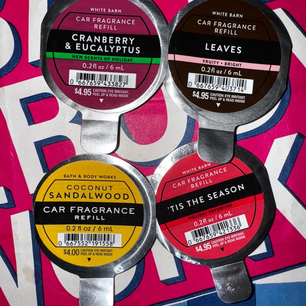 Bath & Body Works Car Fragrance Refills - Red, Green, Brown, Black